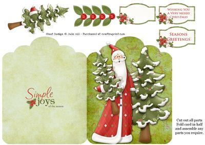 Simple Joys of Christmas Scallop Topped Card
