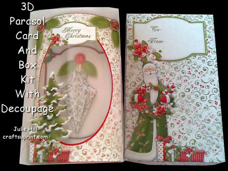 Joys of Christmas 3D Pillow Parasol Pillow Card Kit