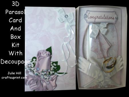 Wedding 3D Parasol Pillow Card Kit