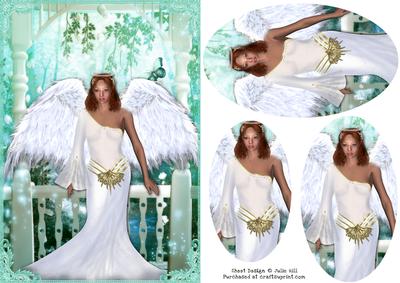 Guardian Angel Oval Pyramid Card Sheet