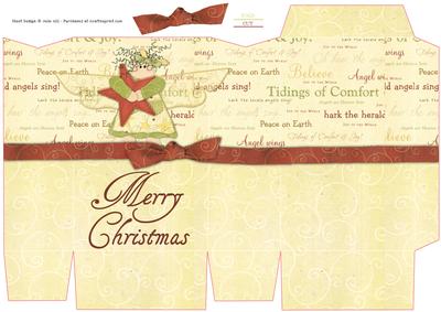 Merry Christmas Angel Pinch Bag Cream