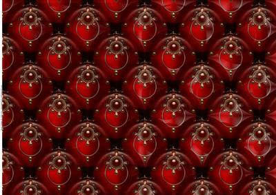 Christmas Red Bauble Backing Paper