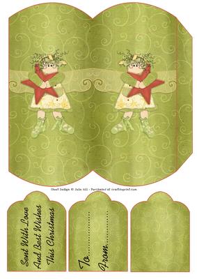 Crooked Halo Angel Green Pillow Box and Gift Tags