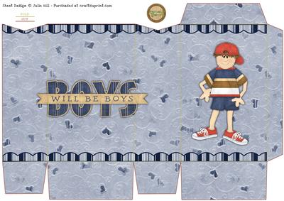 Boys Will Be Boys Blue Pinch Bag