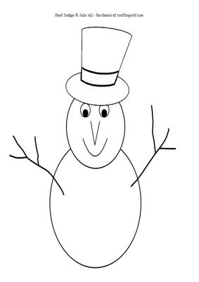Snowman Digital Stamp