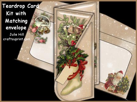 Traditional Victorian Christmas Teardrop Card Kit