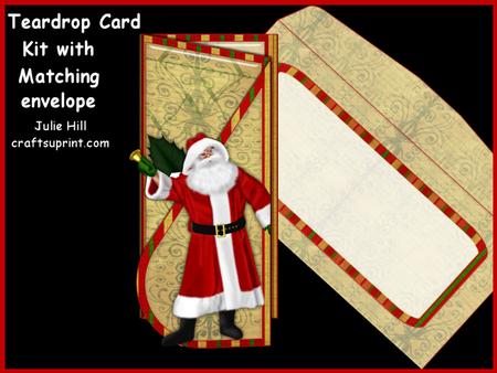 Santas Ringing Bell Teardrop Card Kit