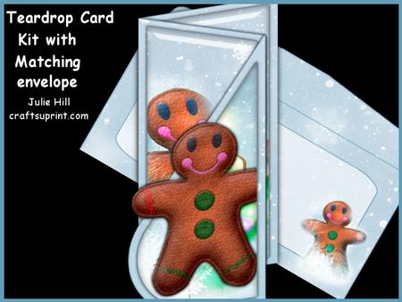 Gingerbread Christmas Teardrop Card Kit
