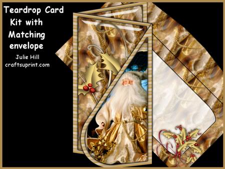 Christmas is Golden Teardrop Card Kit