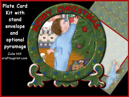 Christmas Little Boy and Tree Plate Kit