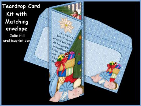 Baby Boy 1st Christmas Teardrop Card Kit