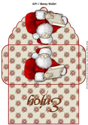 Santas List Christmas Money Gift Wallet