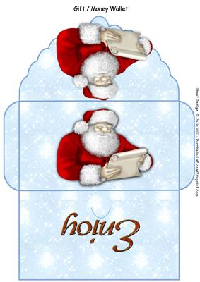 Santas List Christmas Snow Money Gift Wallet
