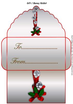 Jingle Bells Christmas Money Gift Wallet
