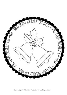 Ding Dong Scallop Circle Digi Stamp