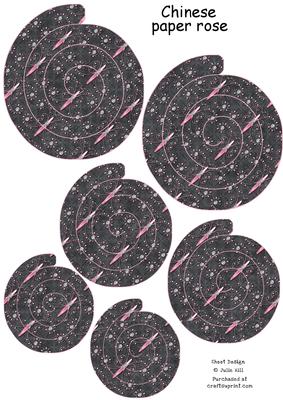 Jewelled Butterfly Chinese Paper Roses Sheet