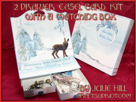 Winter Snow Scene 2 Drawer Easel Card Kit