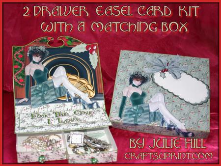 Sexy Lady Christmas 2 Drawer Easel Card Kit