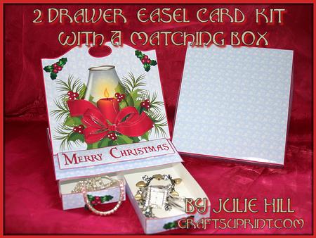 Christmas Candle 2 Drawer Easel Card Kit