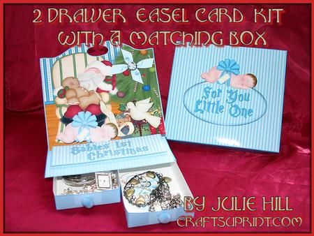 Baby Boy 1st Christmas 2 Drawer Easel Card Kit.