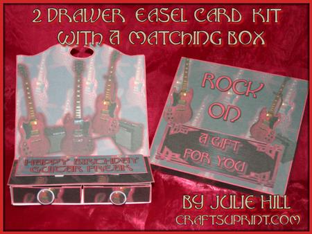Electric Guitar 2 Drawer Easel Card Kit