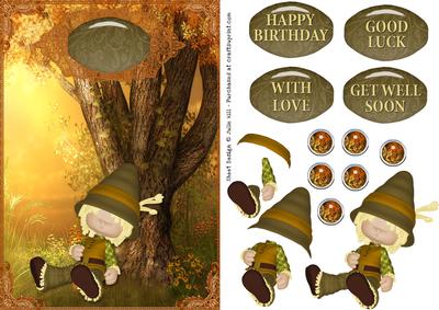 Autumn Scenic Lace Border Quick Card