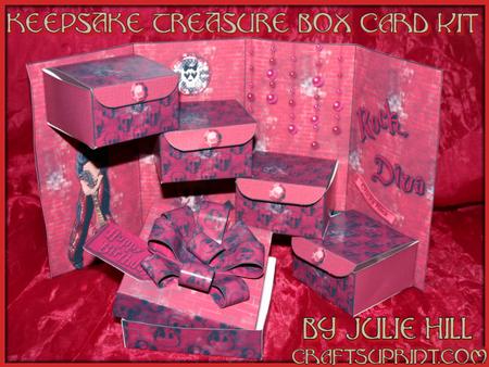 Rock Diva Guitar Keepsake Treasure Box Card Kit