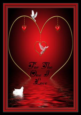 A4 for the One I Love Valentines Heart