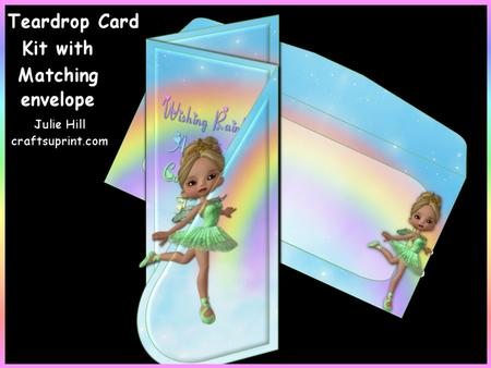 Ballerina Rainbow Birthday Teardrop Card Kit