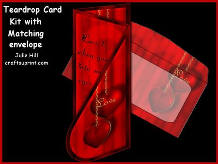 Love is Teardrop Card Kit with Matching Envelope