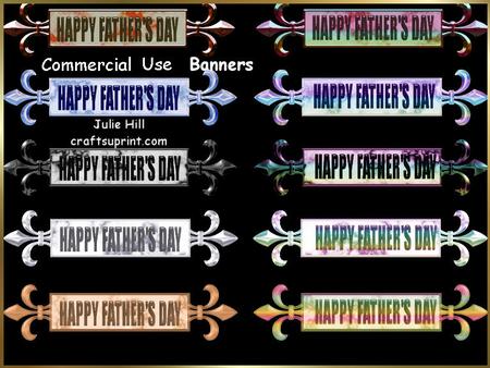 Father's Day Elegant Sentiment Banners