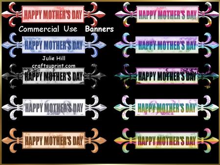 Mother's Day Elegant Sentiment Banners