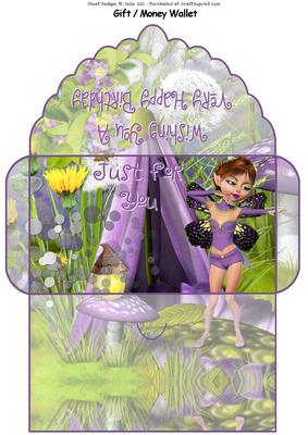 Happy Birthday Fairy Money Gift Wallet