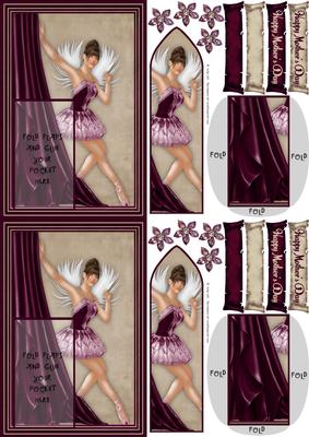 C6 Mothers Day Feather Ballerina Butterfly Bookmark Keepsake