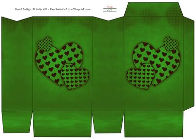 Green Hearts Pinch Bag