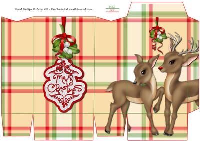 Reindeer Mistletoe Christmas Pinch Bag