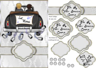 Wedding Car Couple Mr and Mr Wedding Card