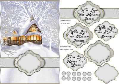 Winter Snow Scene Christmas Card