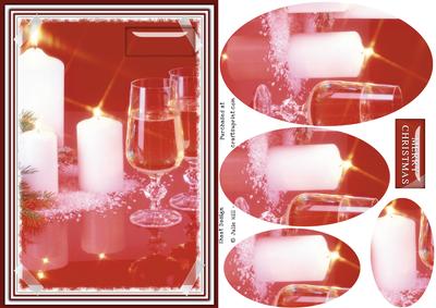 Champagne and Candle Celebration Card
