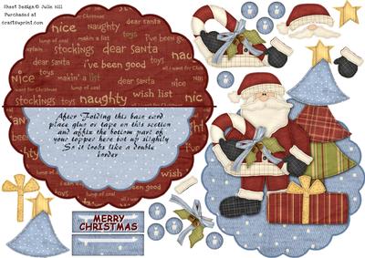 Over the Edge Rocker Christmas and Tree Decoupage Card