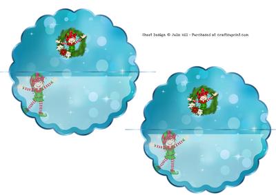 Over the Edge Rocker Christmas Elf and Wreath Insert