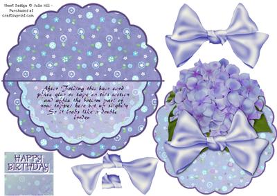 Over the Edge Hydrangea Bow Rocker Card