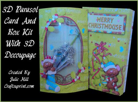 Merry Christ-mouse Parasol Pillow Card Kit
