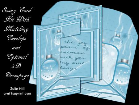 Blue Christmas Bauble Ornament Swing Card Kit