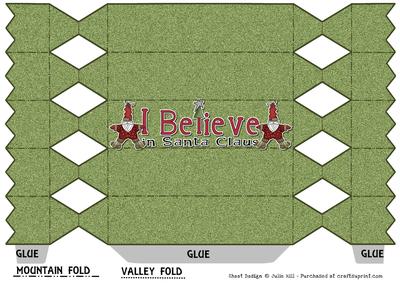 I Believe in Santa Green Christmas Cracker