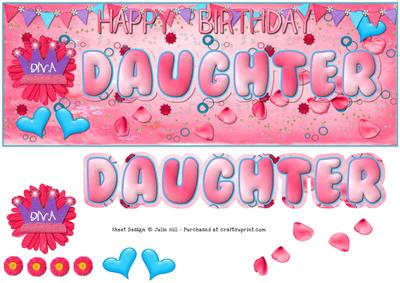 Happy Birthday Diva Daughter Dl Card