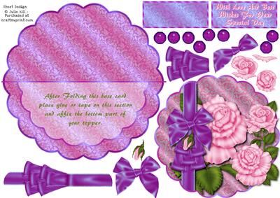 Over the Edge Rocker Roses and Pink Roses and Purple