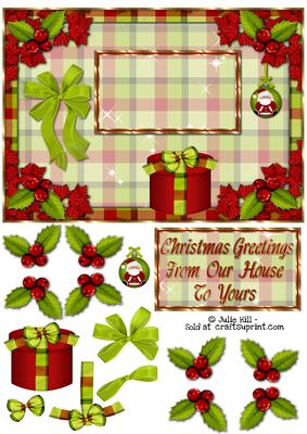 Holly and Berries Christmas Card