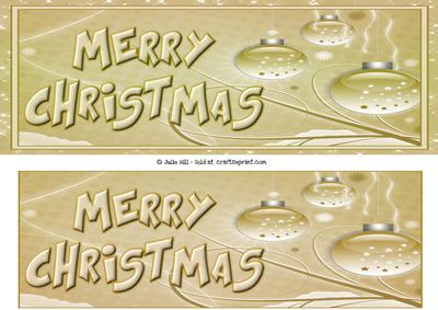 Vintage Ornaments Merry Christmas Dl Card