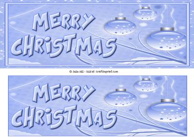 Blue Ornaments Merry Christmas Dl Card